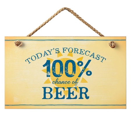 WOOD SIGNS 6 BY 9 100 PERCENT BEER